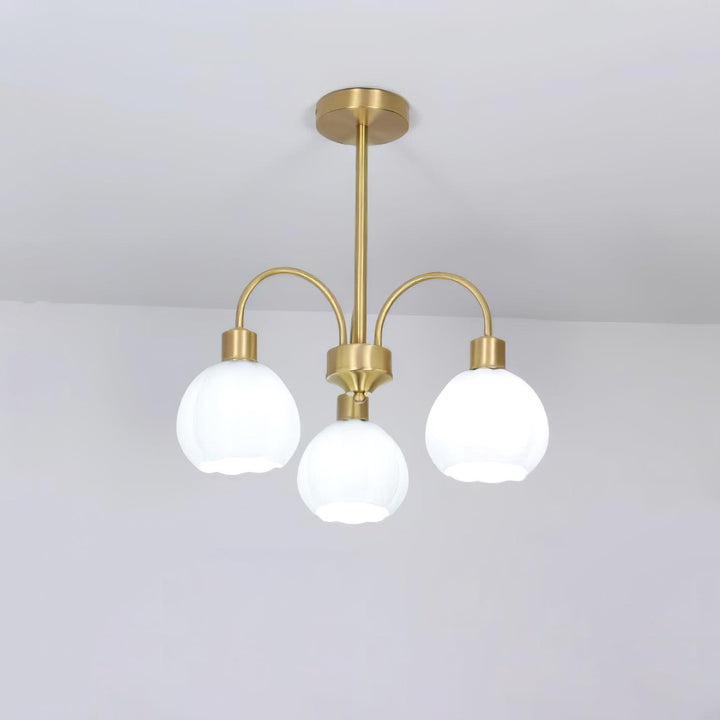 Glass Pumpkin Gold Chandelier - Vakkerlight