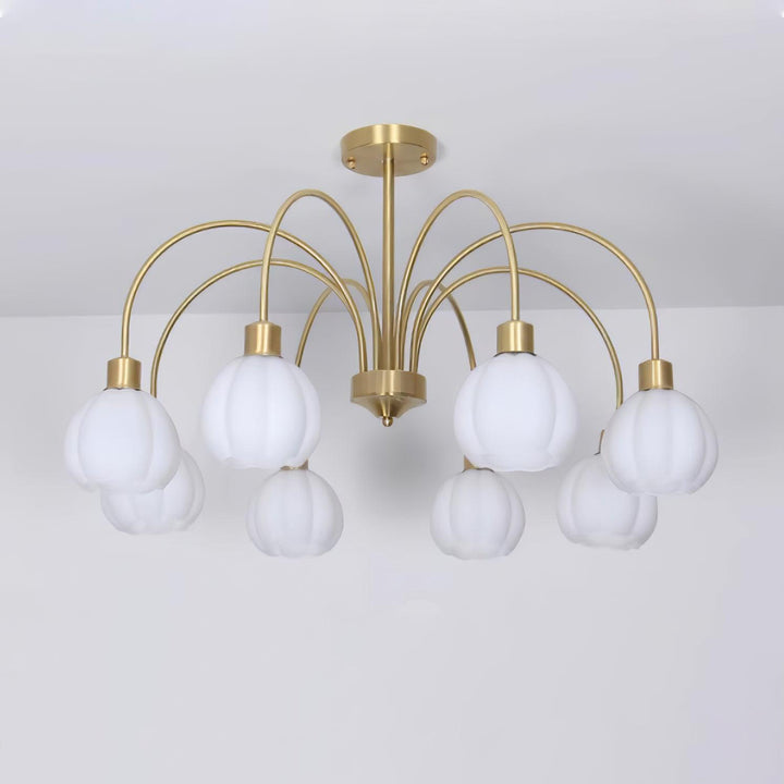 Glass Pumpkin Gold Chandelier - Vakkerlight