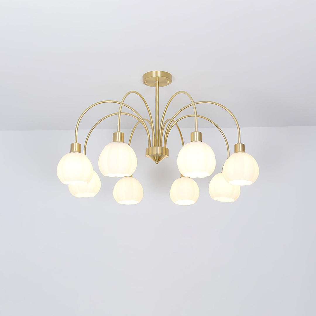 Glass Pumpkin Gold Chandelier - Vakkerlight