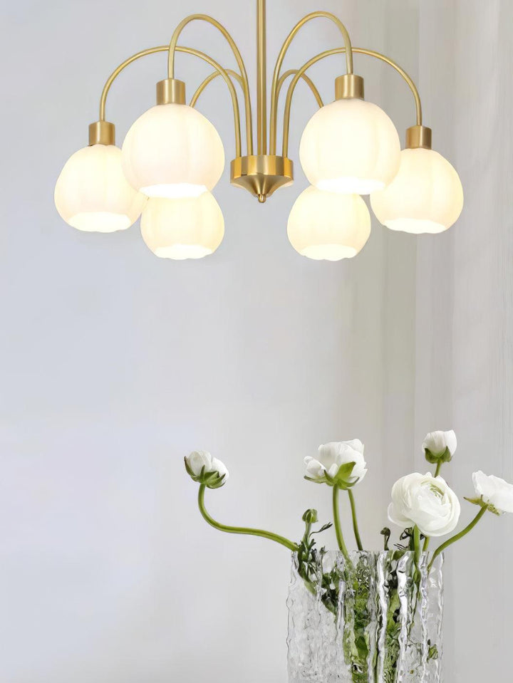 Glass Pumpkin Gold Chandelier - Vakkerlight