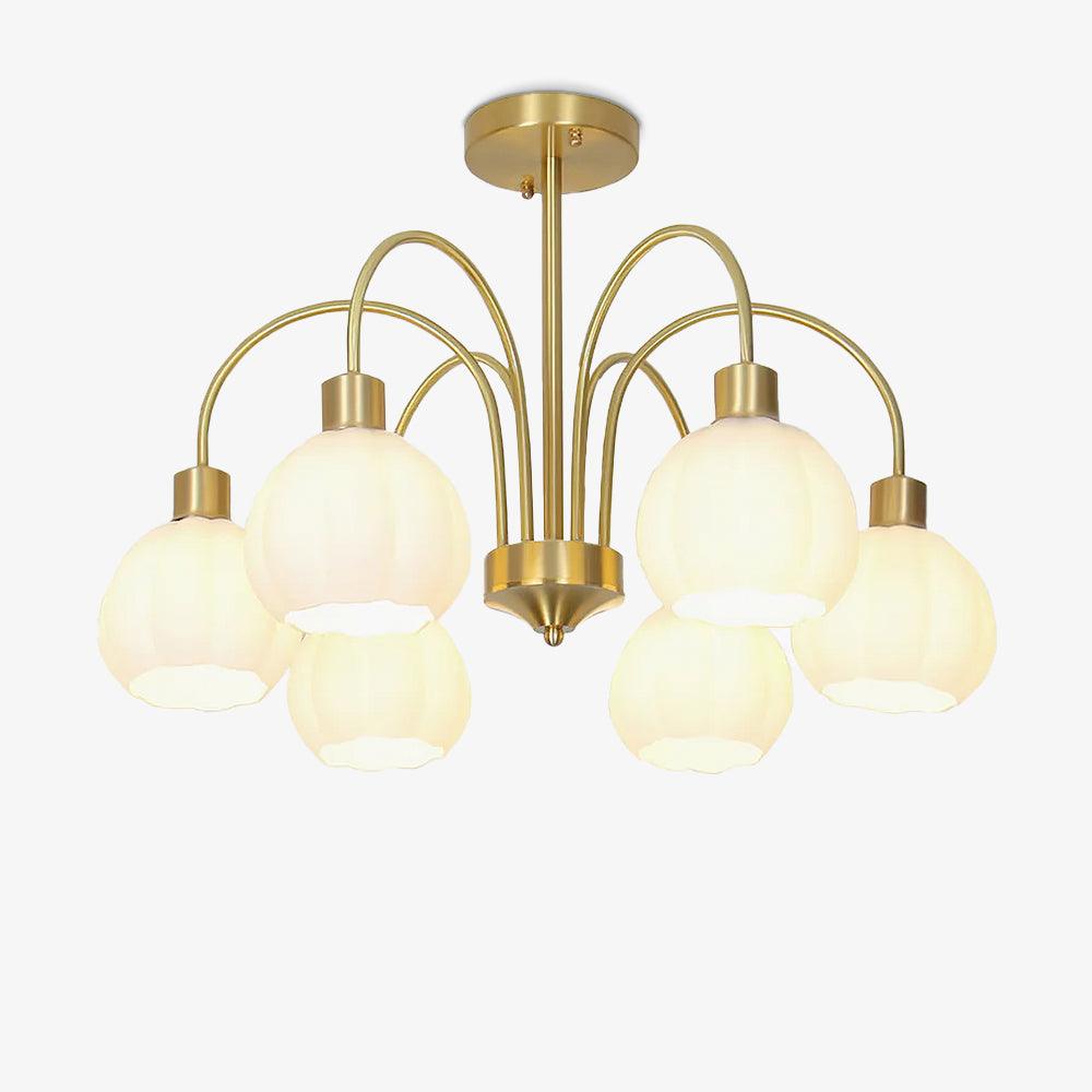 Glass Pumpkin Gold Chandelier - Vakkerlight