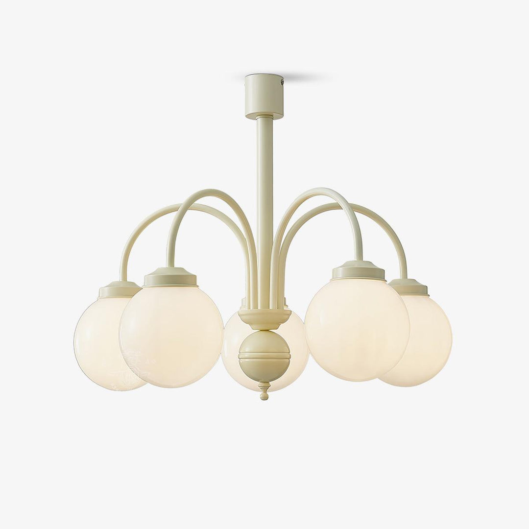 Cream Glass Sphere Chandelier - Vakkerlight