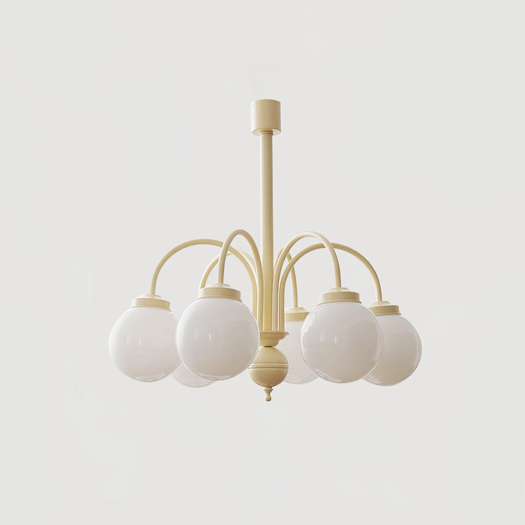 Cream Glass Sphere Chandelier - Vakkerlight