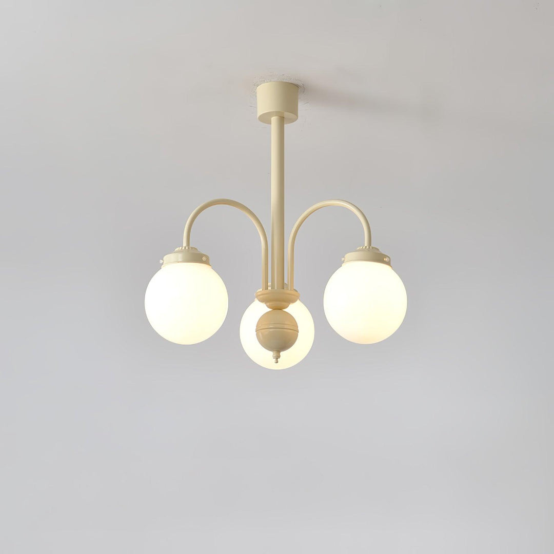 Cream Glass Sphere Chandelier - Vakkerlight