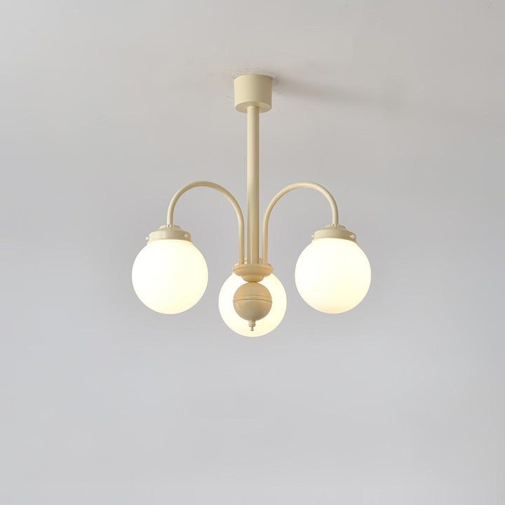 Cream Glass Sphere Chandelier - Vakkerlight