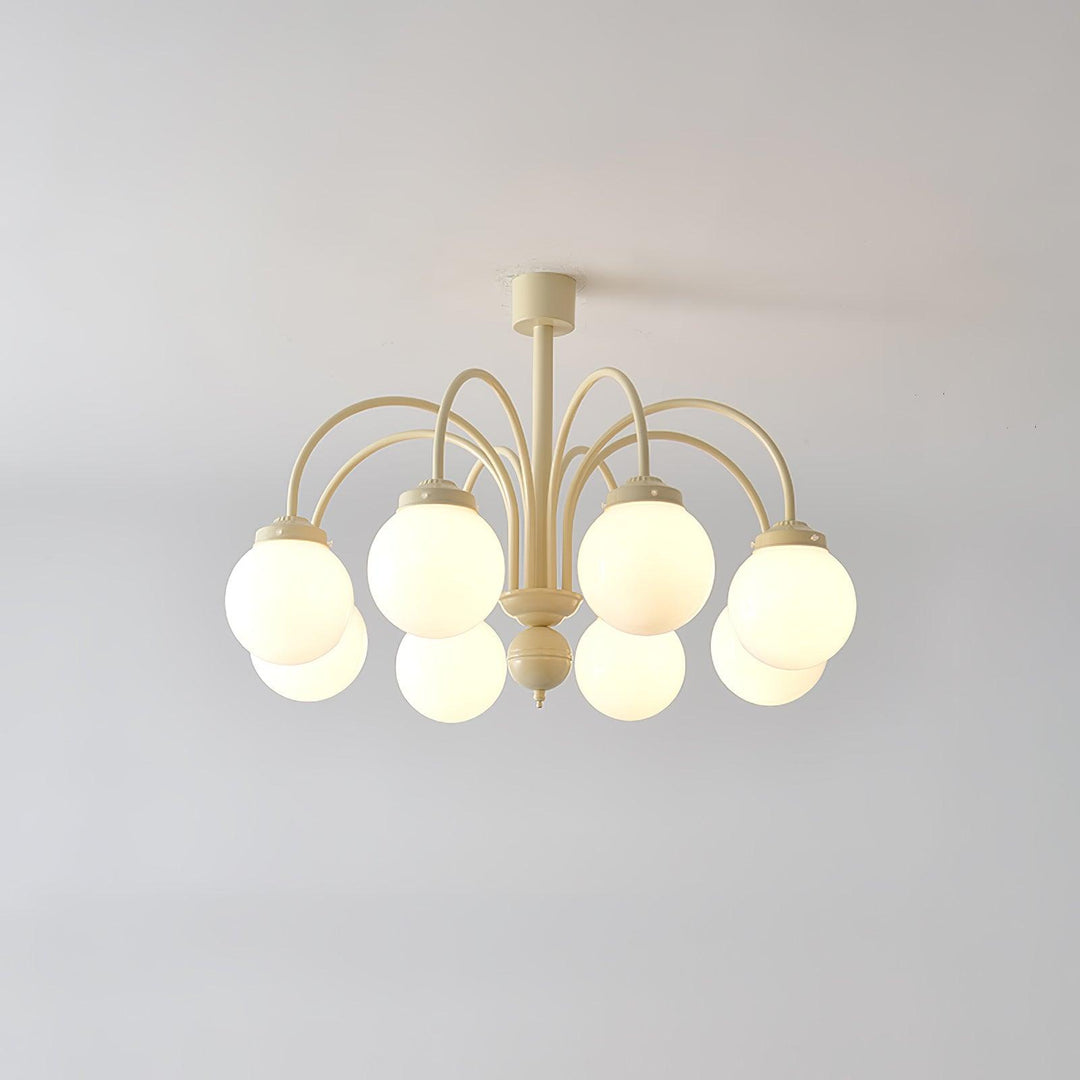 Cream Glass Sphere Chandelier - Vakkerlight