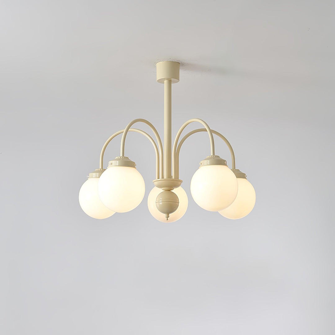 Cream Glass Sphere Chandelier - Vakkerlight