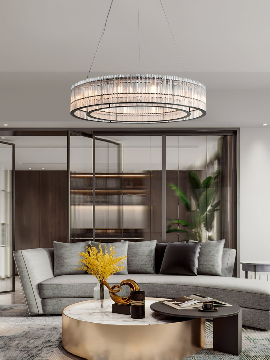 Glass Tube Ring Chandelier - Vakkerlight