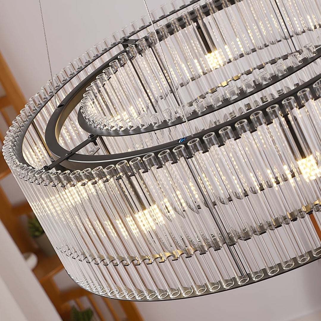 Glass Tube Ring Chandelier - Vakkerlight