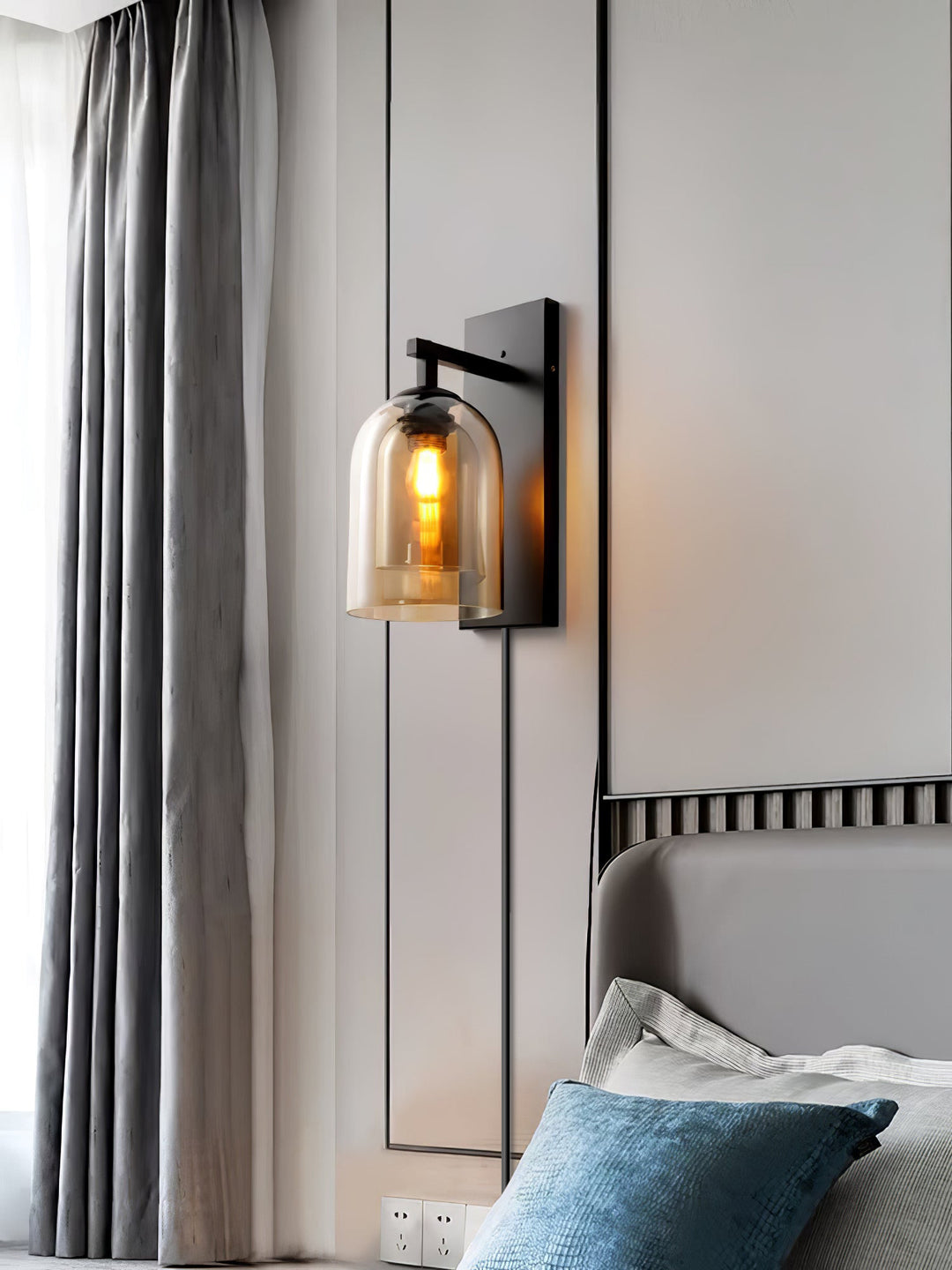 Glass Tubular Plug - in Wall Lamp - Vakkerlight