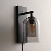 Glass Tubular Plug-in Wall Lamp