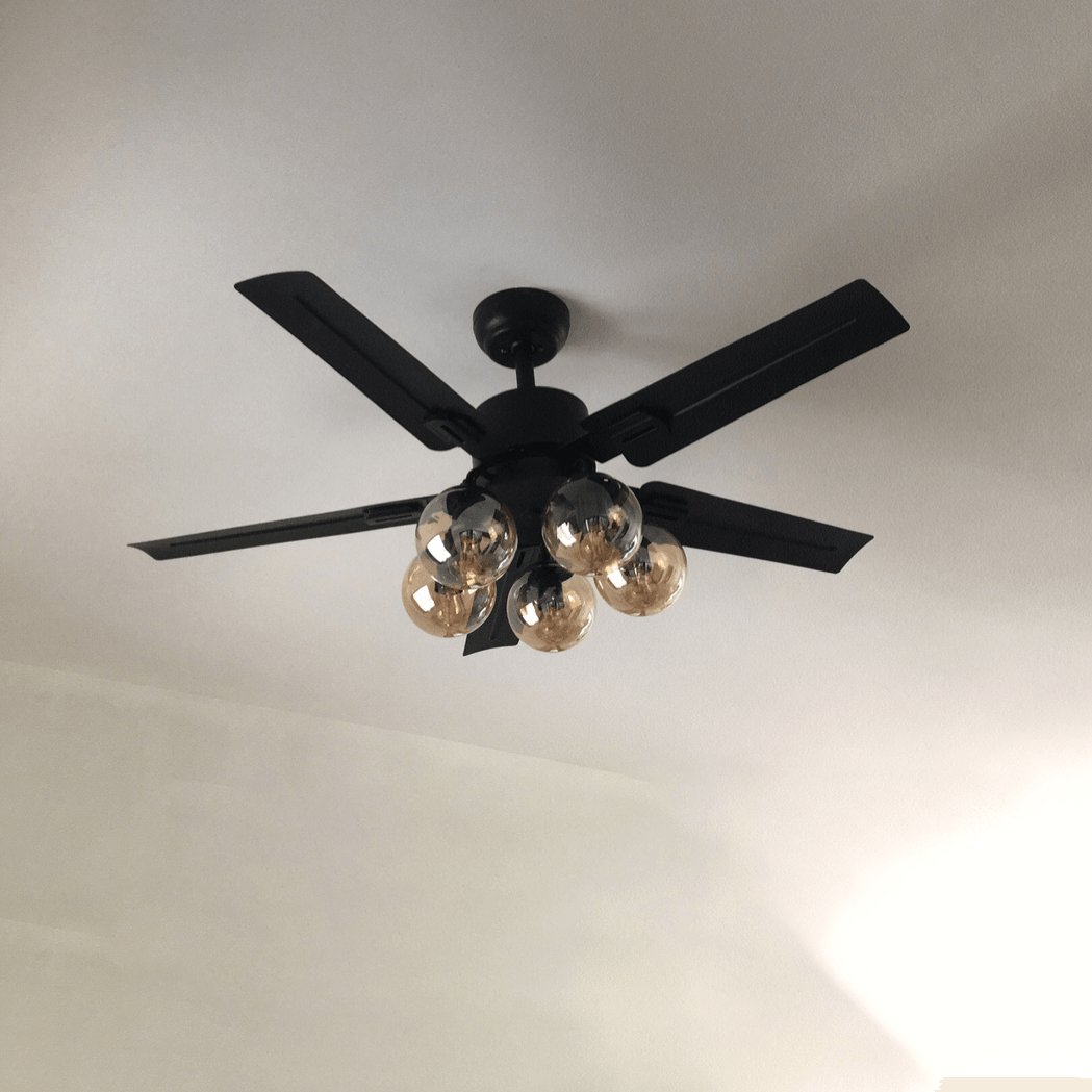 Black Vintage Ceiling Fan - Vakkerlight