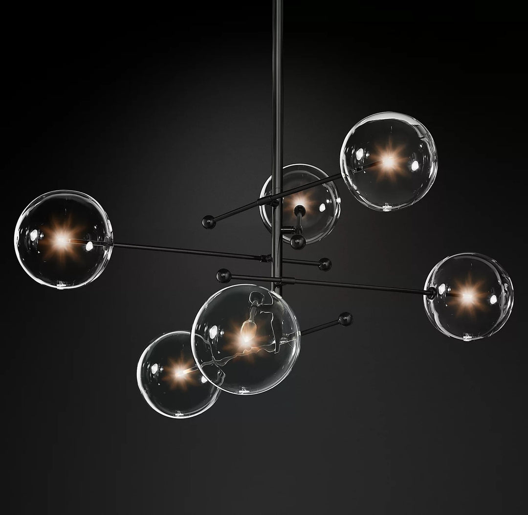 Glass Globe Mobile Chandelier