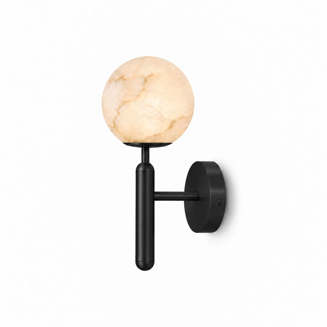 Globe Alabaster Wall Sconce