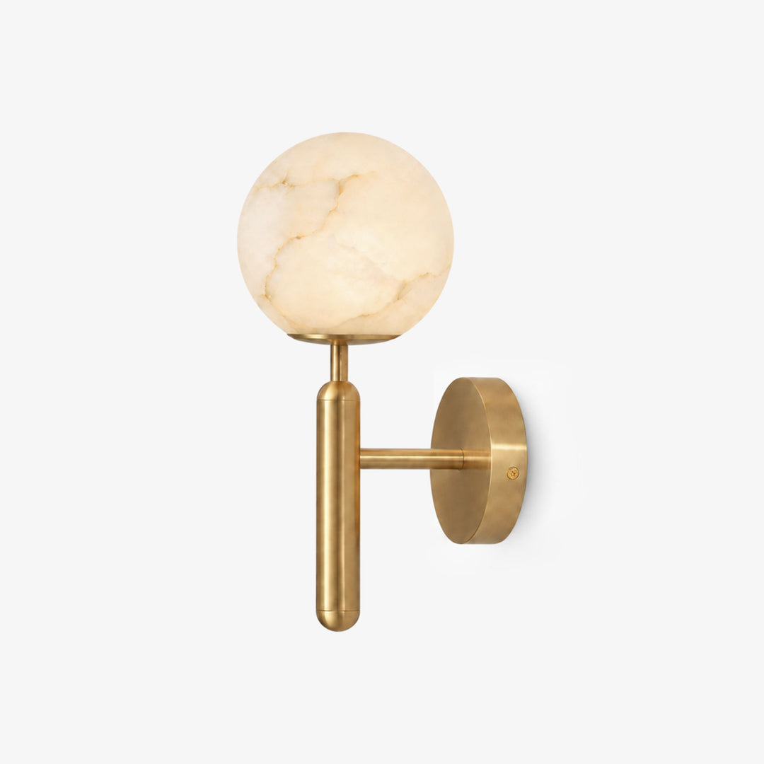 Globe Alabaster Wall Sconce