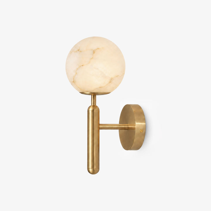 Globe Alabaster Wall Sconce