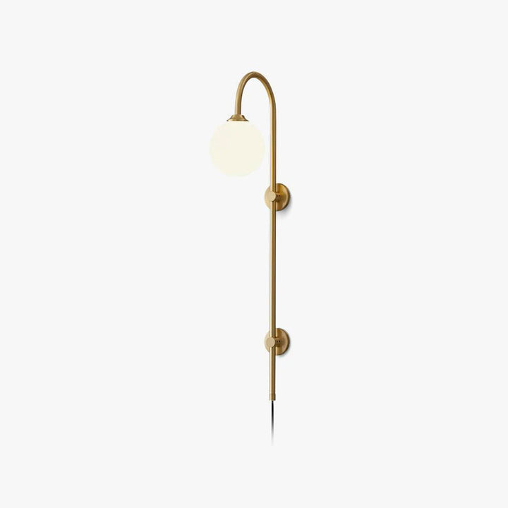 Globe Brass Plug-in Wall Sconce