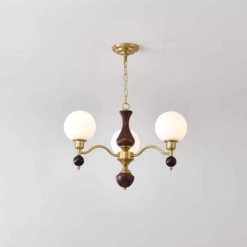 Globe Orb Wood Chandelier - Vakkerlight