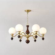 Globe Orb Wood Chandelier - Vakkerlight