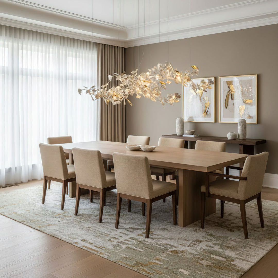 Gold White Leaves Combination Gingko Chandeliers - Vakkerlight