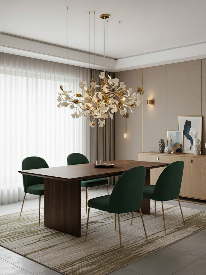 Gold White Leaves Combination Gingko Chandeliers - Vakkerlight