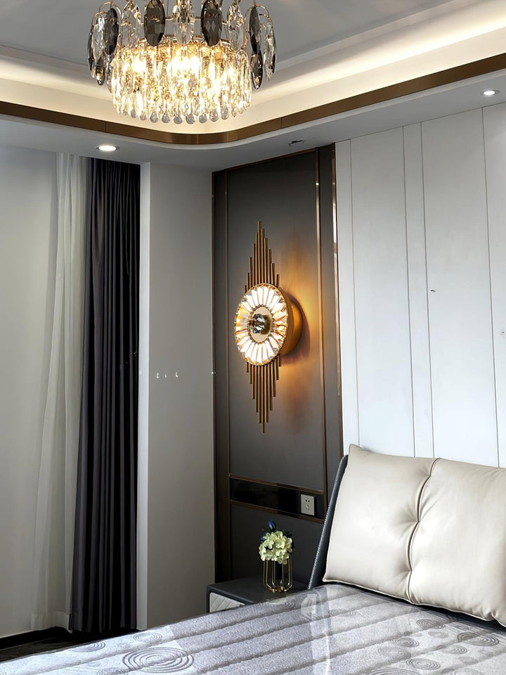 Crystal Gear Gold Wall Light - Vakkerlight