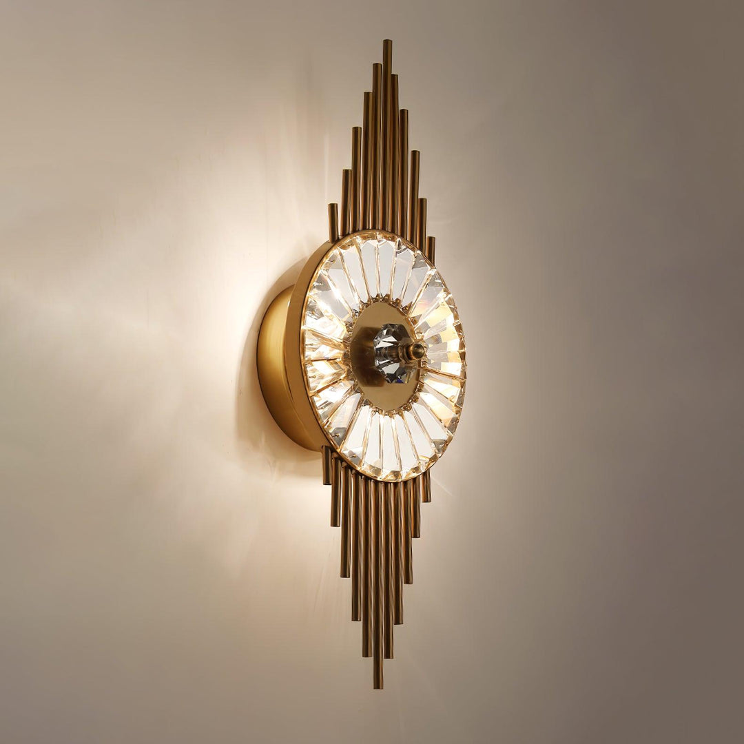 Crystal Gear Gold Wall Light - Vakkerlight