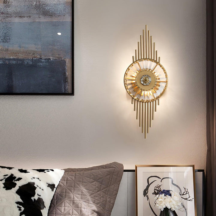 Crystal Gear Gold Wall Light - Vakkerlight