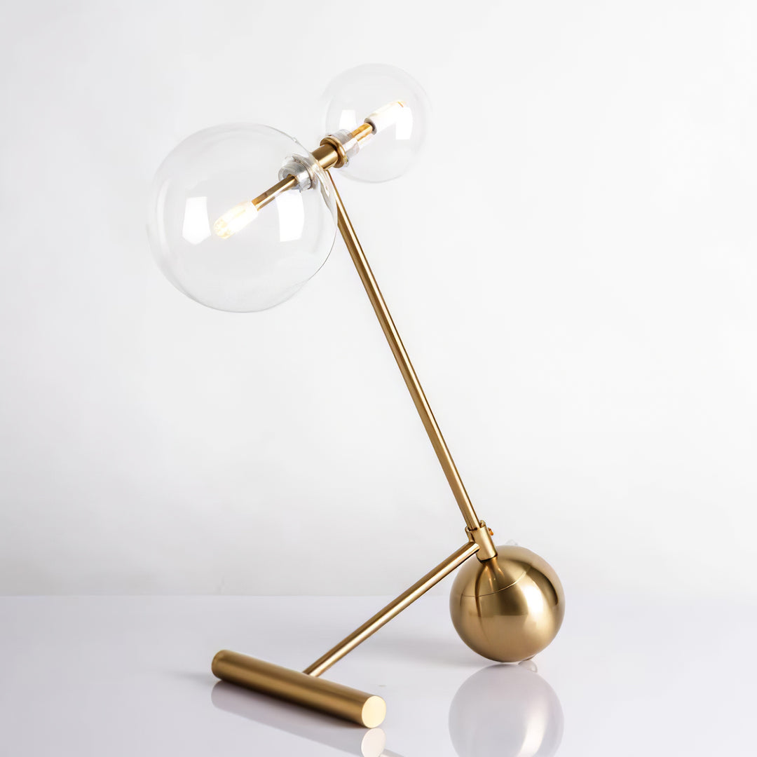 Goldene Perlen-Tischlampe