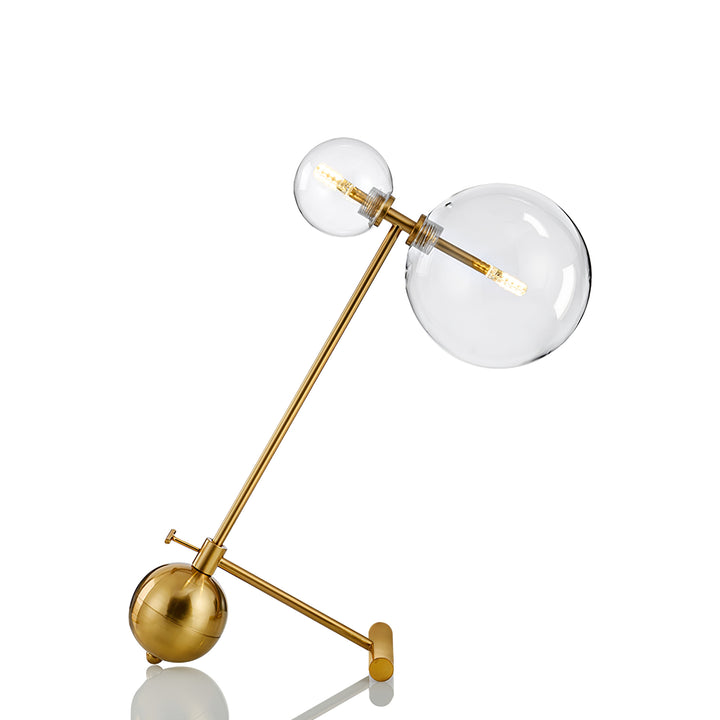 Goldene Perlen-Tischlampe