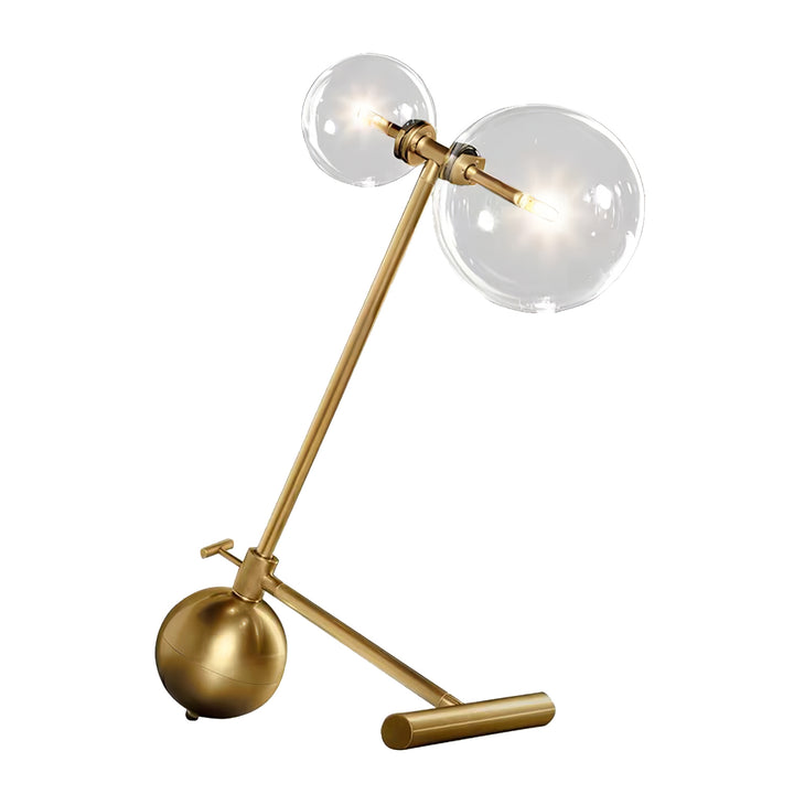 Goldene Perlen-Tischlampe