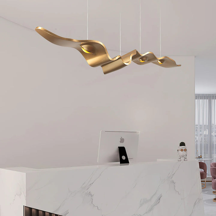 Gold Ribbon Chandelier - Vakkerlight