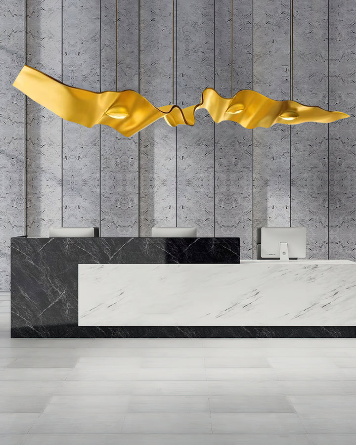 Gold Ribbon Chandelier - Vakkerlight