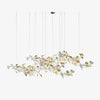 Gold White Leaves Combination Gingko Chandeliers - Vakkerlight