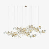Gold White Leaves Combination Gingko Chandeliers - Vakkerlight