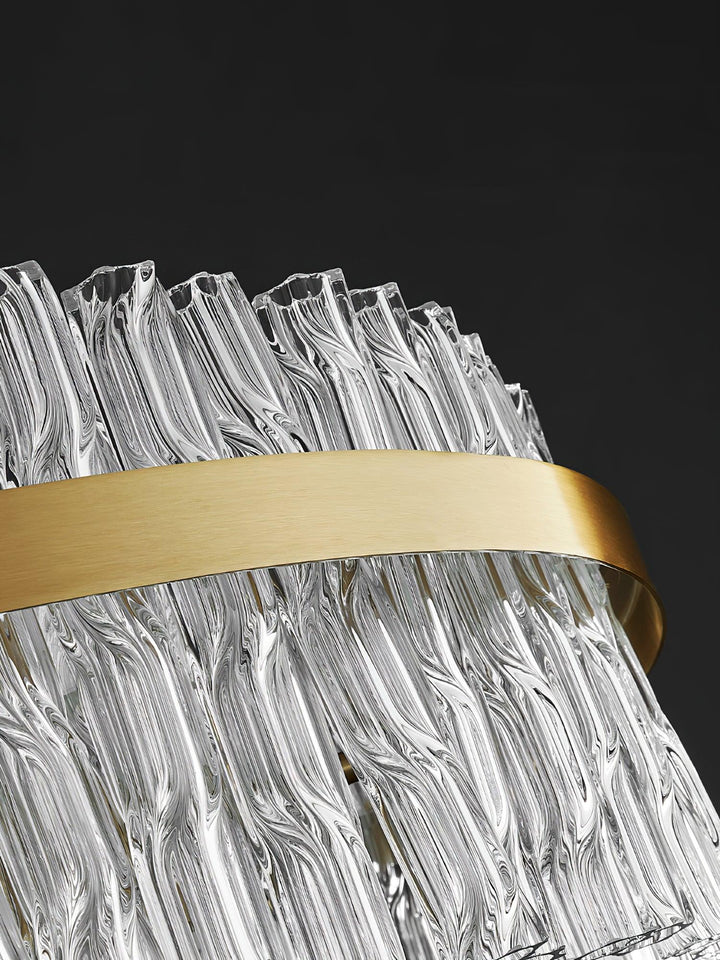 Gold & Clear Rod Chandelier - Vakkerlight