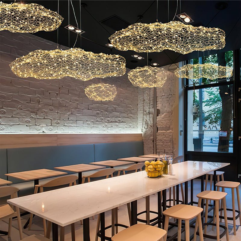 Golden Cloud Weave Pendant Light - Vakkerlight