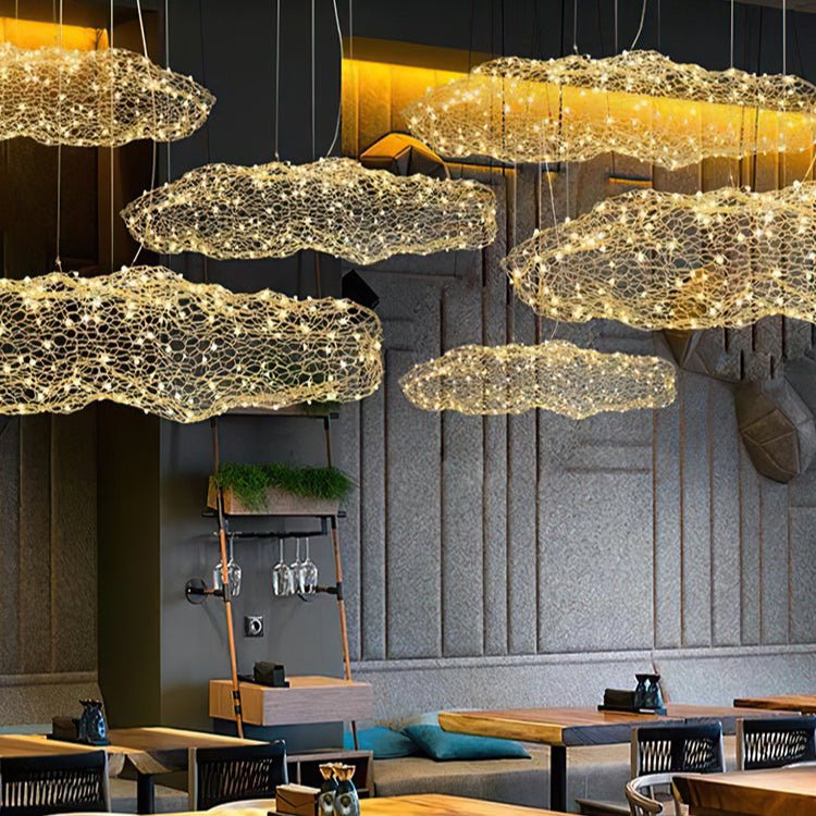 Golden Cloud Weave Pendant Light - Vakkerlight
