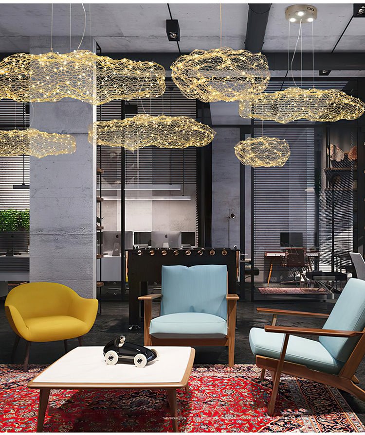 Golden Cloud Weave Pendant Light - Vakkerlight