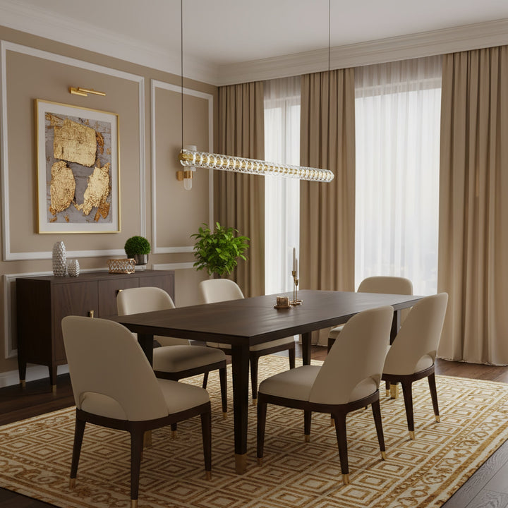 Golden Grid Linear Pendant Lamp - Vakkerlight