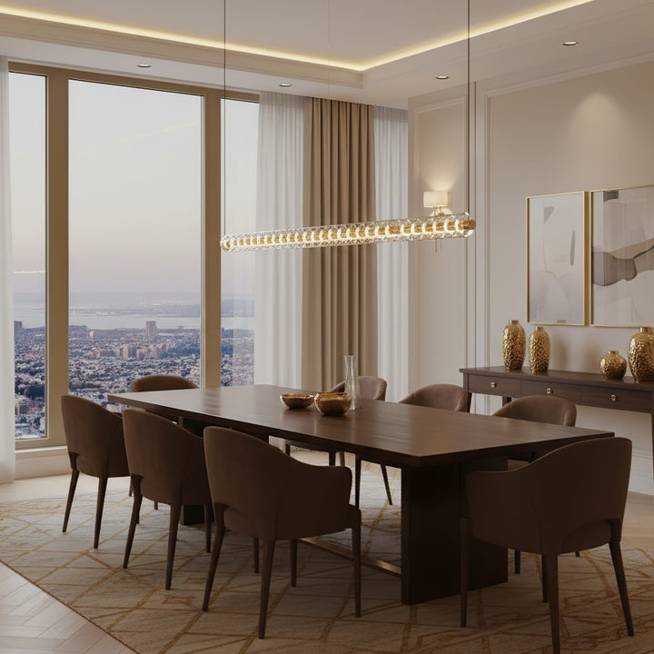 Golden Grid Linear Pendant Lamp - Vakkerlight