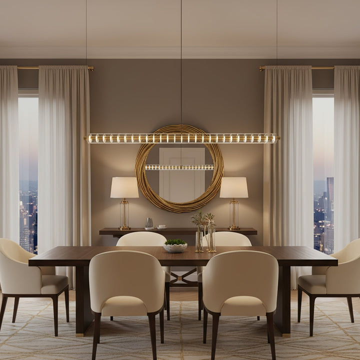 Golden Grid Linear Pendant Lamp - Vakkerlight