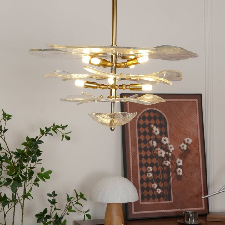 Golden Petals Murano Chandelier