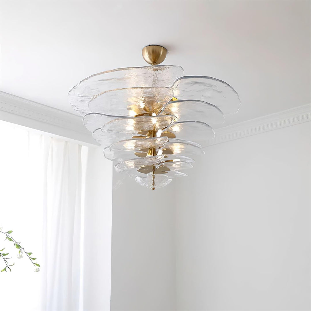 Golden Petals Murano Chandelier