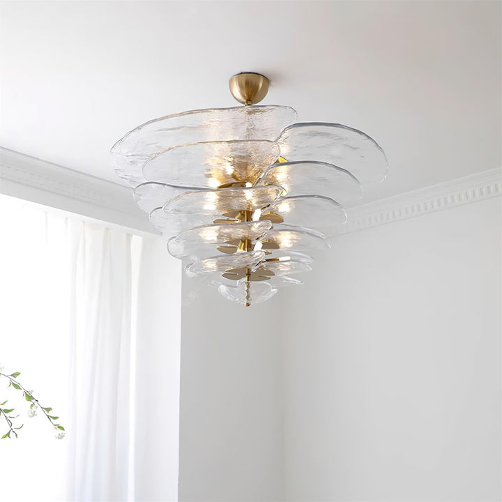 Golden Petals Murano Chandelier