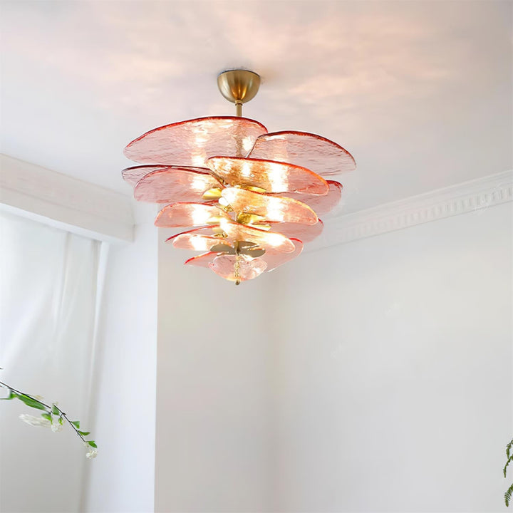 Golden Petals Murano Chandelier