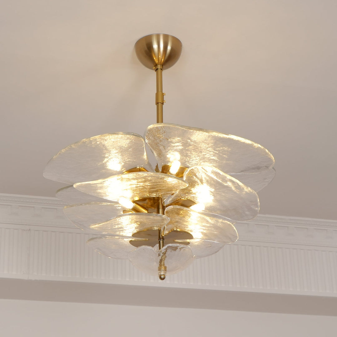 Golden Petals Murano Chandelier