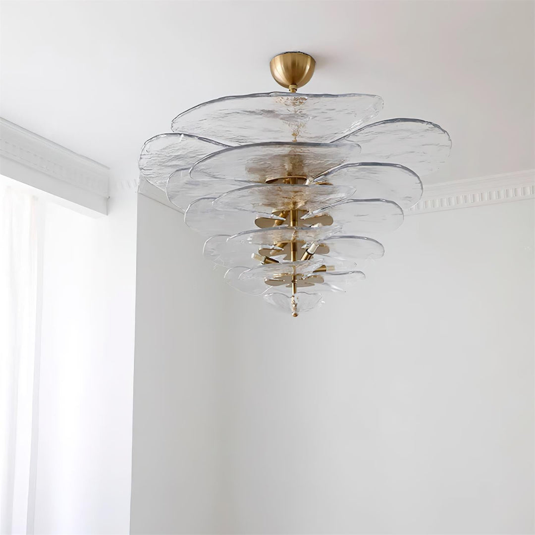 Golden Petals Murano Chandelier