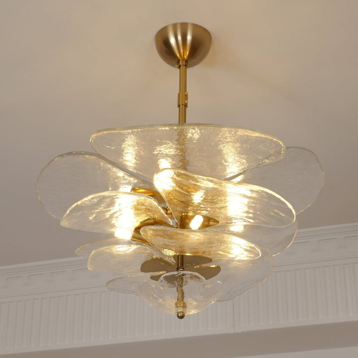 Golden Petals Murano Chandelier