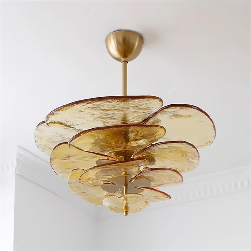 Golden Petals Murano Chandelier